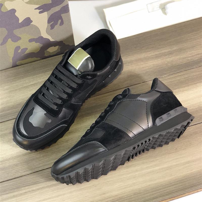 欧洲站男鞋春秋迷彩铆钉鞋五角星牛皮运动休闲潮英伦欧美跑步鞋男