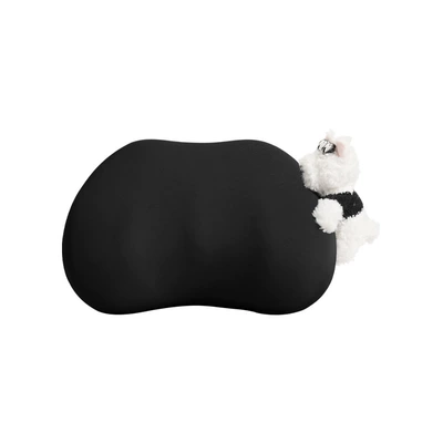 Breathable Car Seat Cushion Cute – Waist support - simple-memory-foam-headrest-black-with-west-highland