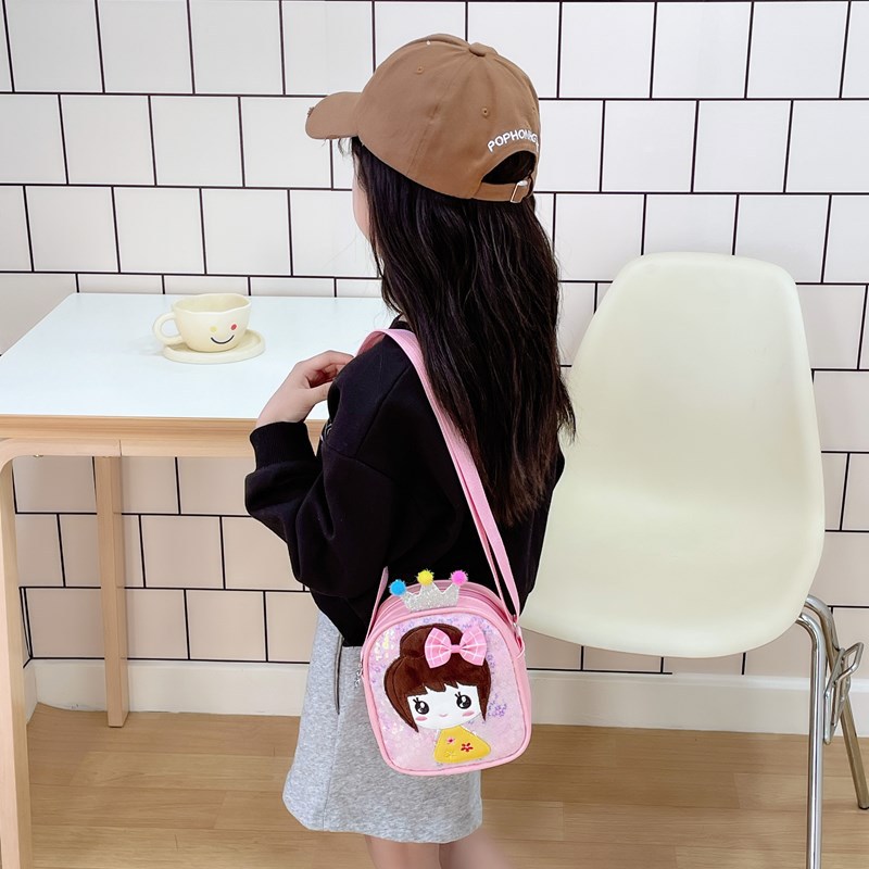 Mochila de moda de sequillas para bebés, lindas bolsas de hombro para niñas de corona, 2025 bolsas de comercio exterior para niños nuevos tipos coreanos