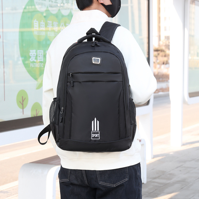 Backpack with large capacity and high-end feel, men's high-end feel, large capacity USB charging computer bag, student schoolbag undefined