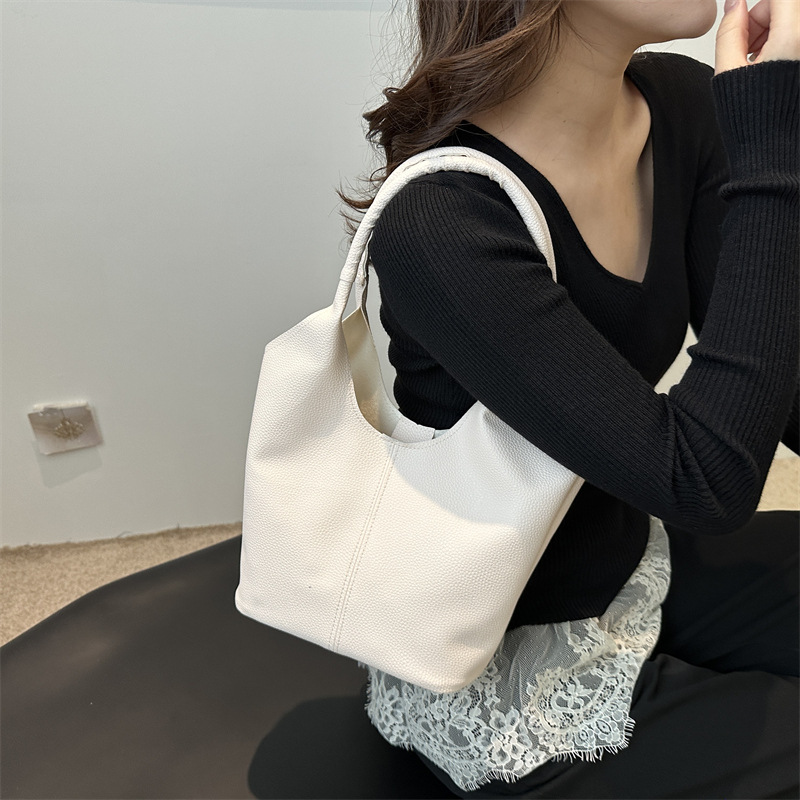 Bolsa de cesta de verduras portátil para mujeres 2024 nueva moda coreana nicho bolso de transporte de gran capacidad bolso de brazo