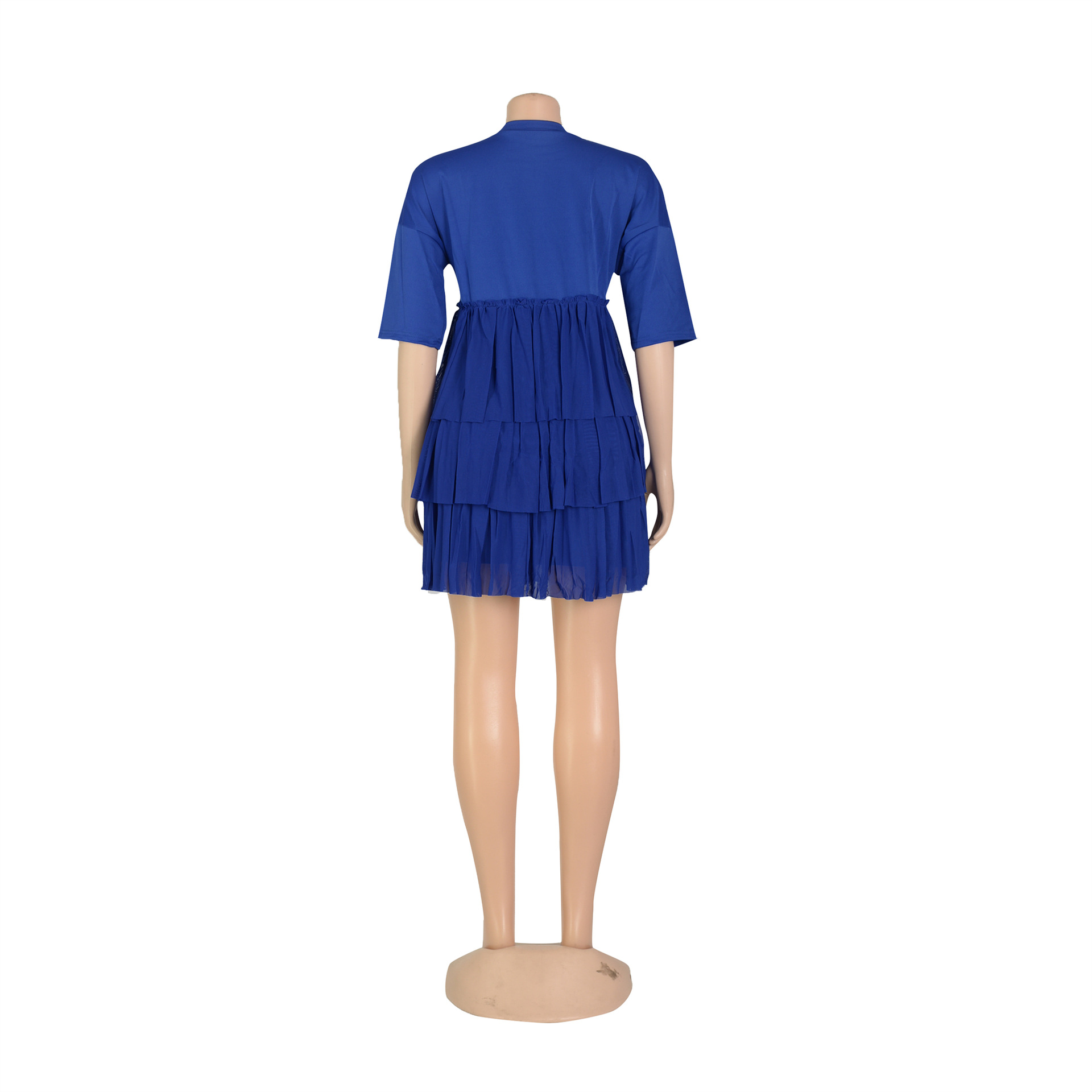 Women Clothing Printed Tiered Dress Mesh Dress T shirt Dress Summer