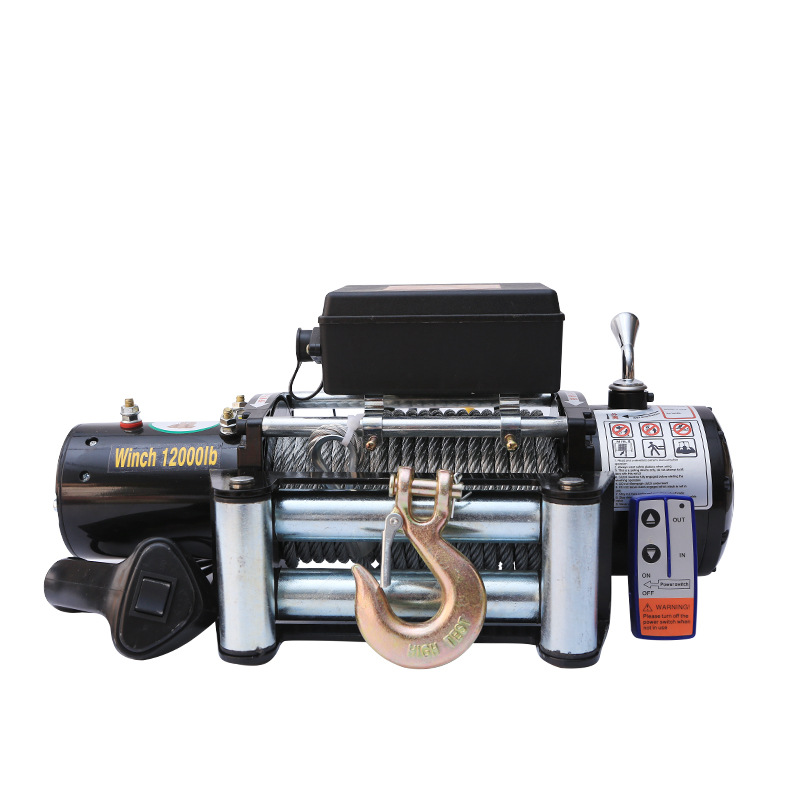 Al por mayor cabrestante eléctrico 12V vehículo todoterreno auto-rescate 24V grúa eléctrica montada en vehículo grúa de automóvil