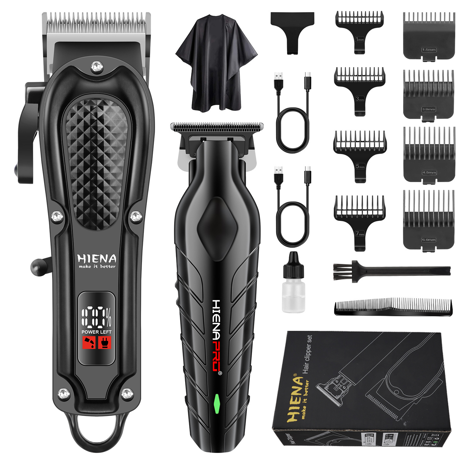 HIENA - cortador de pelo eléctrico conjunto de cabeza de afeitar retrógrado cabeza de aceite tallado cortador de pelo eléctrico cortador de pelo especial para salón de pelo