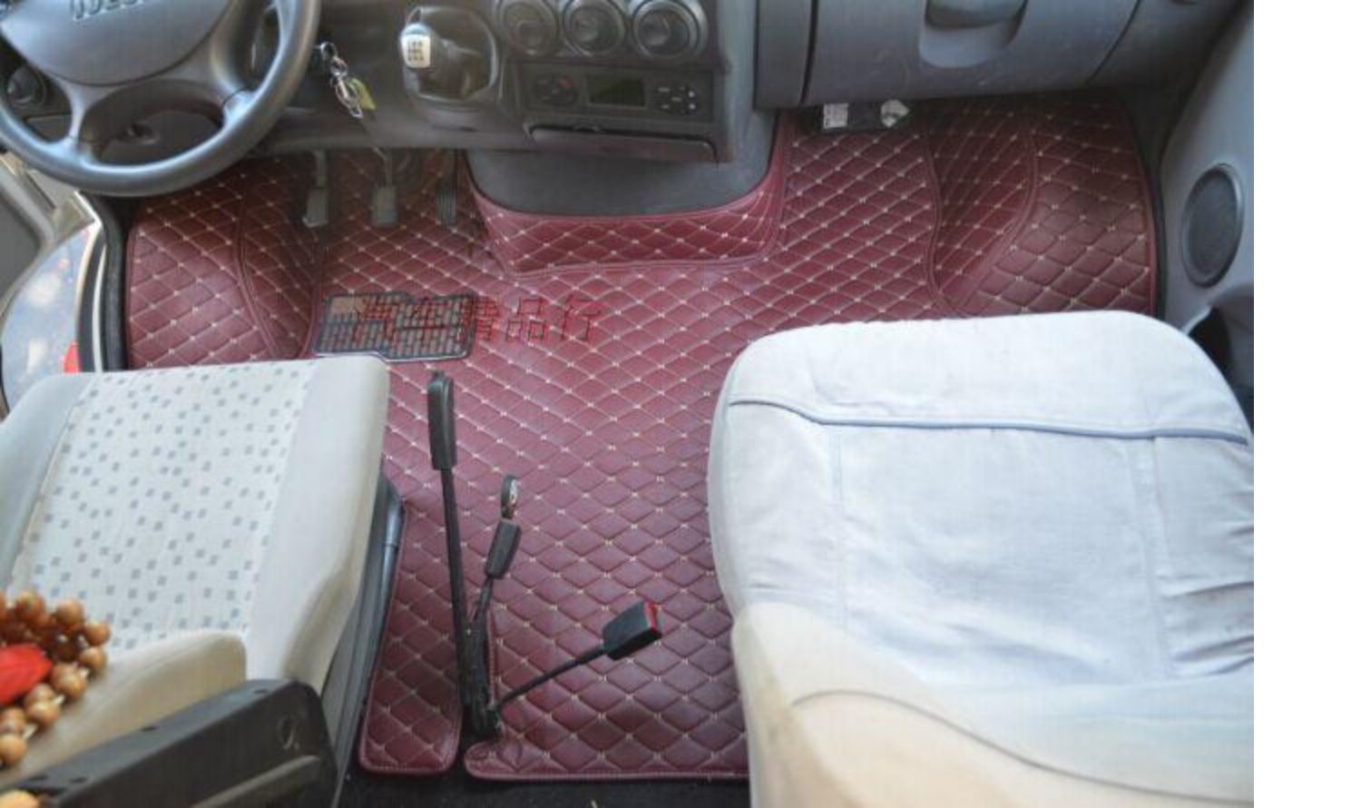 Datong V80 Iveco Deyi Ou Sheng Baodi Front Row 3-seat Double-layer Floor Mats Special Large Surround Car Floor Rubber Mats