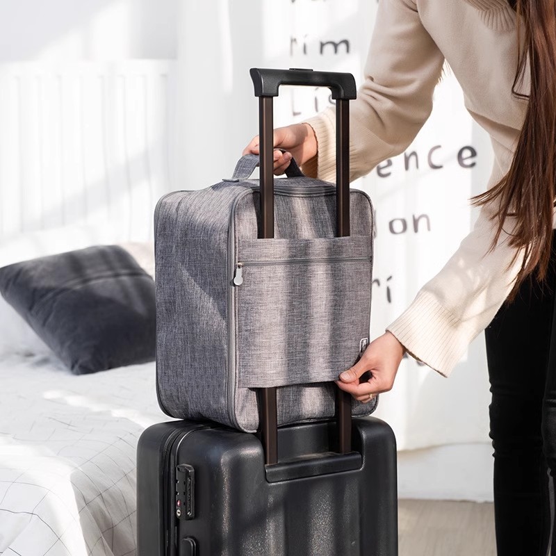 Mosaic Storage Shoe Box Travel Suitcase Trolley Bag Dustproof Three-Layer Shoe Bag Foldable Travel Essential