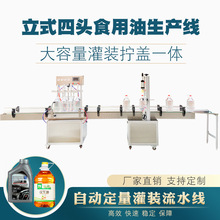 全自动食用油生产线酒精玻璃水洗衣液洗洁精防冻液灌装机灌封高效
