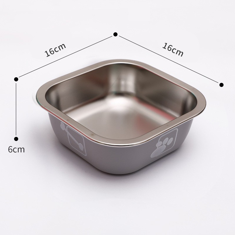 Perro Tazón de acero inoxidable gato tazón antidetonante perro antideslizante Tazón de arroz gato beber tazón para mascotas gran capacidad alimentador de mascotas