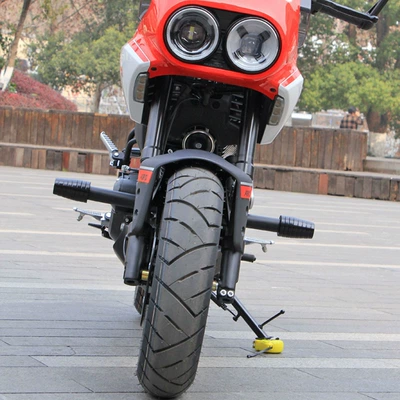 Suitable for spring breeze Motorcycle bumper - black-frosted-bar-black-aluminum-alloy-head-1-pair