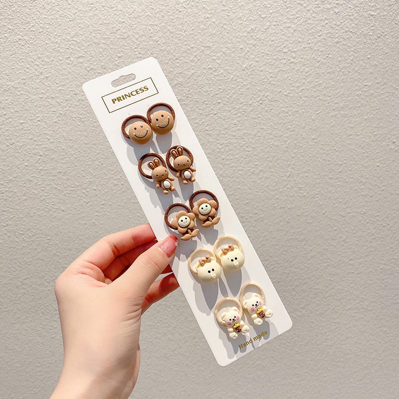 Banda de goma infantil pulgar anillo de cabello de cabello lindo cordón de cabello no daña cabello elástico para niñas atadas pelo banda de goma