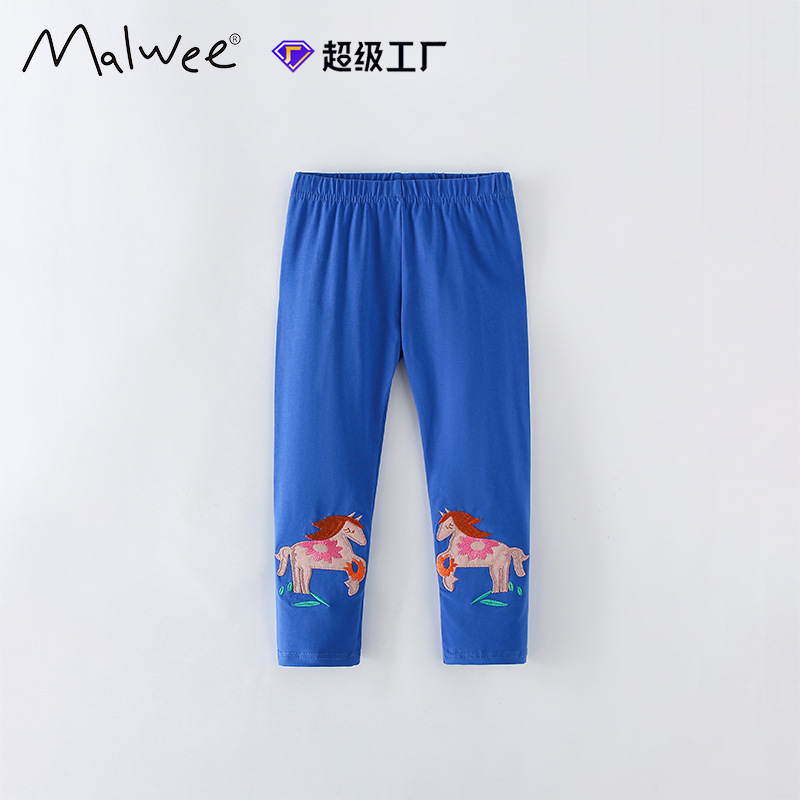 Malwee niñas leggings transfronterizas primavera y otoño nuevos pantalones de cintura elástica para niños pequeños y medianos europeos pantalones casuales para niños image 6