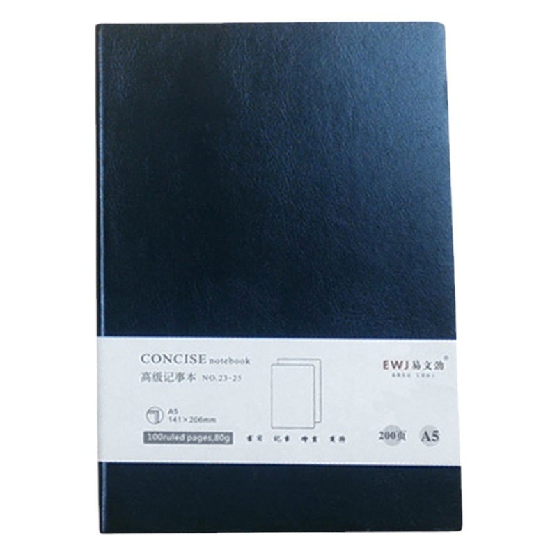 En stock cuaderno de negocios B5 al por mayor cubierta de estudiante letras logo imitación de cuero Bloc de notas portátil A5 al por mayor