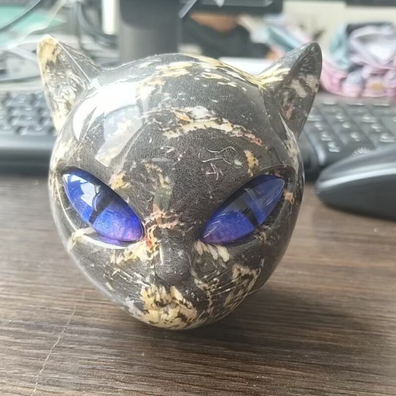 跨境新品Luxury black cat figurine 奢华黑猫摆件|undefined
