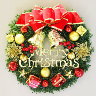 Christmas decoration door pendant hanging rattan ring Christmas wreath 30cm/40cm/50cm/60cm hotel shopping mall layout