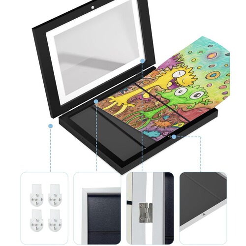 Flip-Up Photo Frame Amazon A3A48.5x11 Children's Art Frame Painting Storage KidsArt Magnetic Frame
