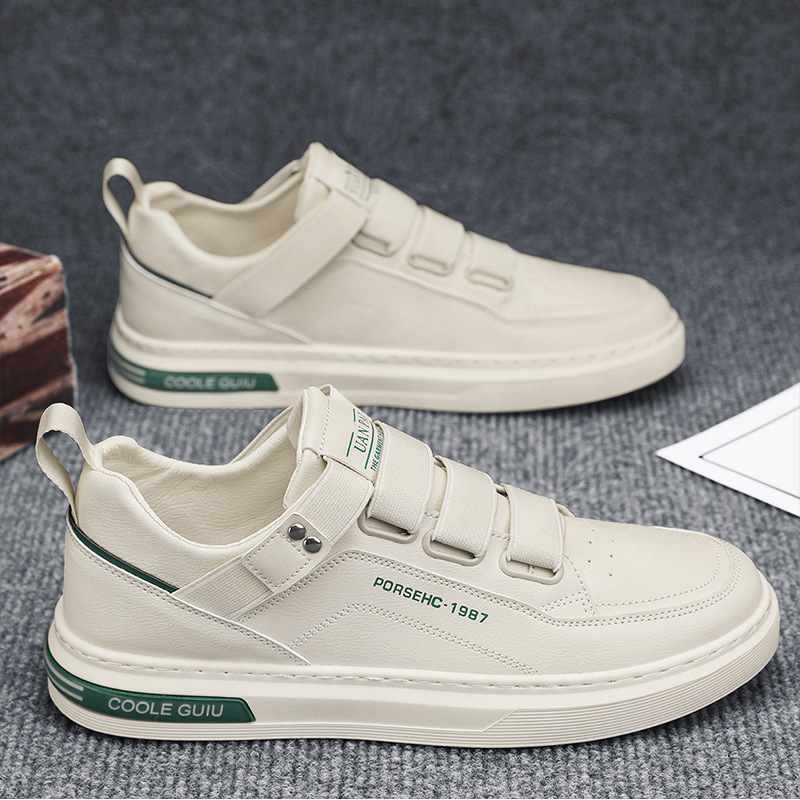 Men's Shoes Spring 2025 New White Leather Shoes Men's Sneakers Trendyy Versatile Shoes Men's Non-Slip Sports Shoes