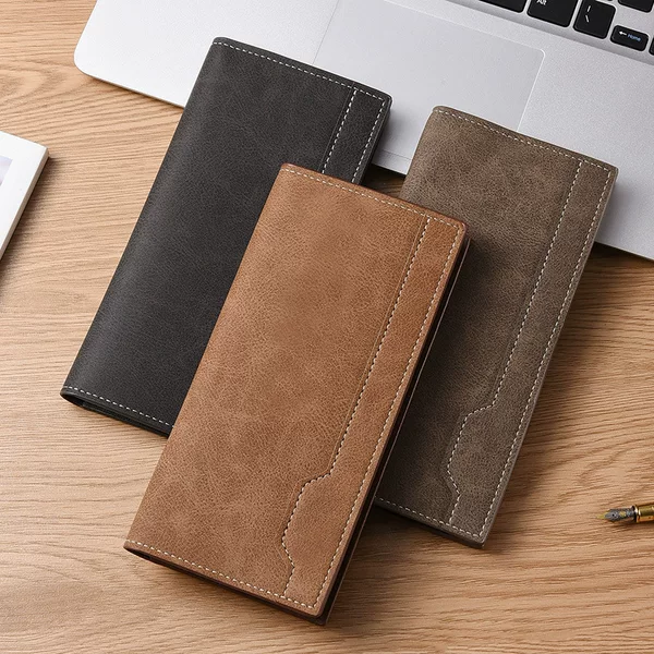 Men's Wallet Long Business Casual Wallet Large Capacity Multi-Card Holder Men's Youth Wallet Bank Credit Card Bag