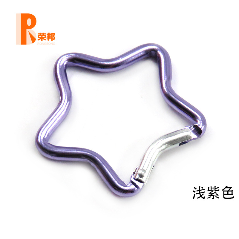 일반 탄성 막대 다섯개 별 연한 보라색