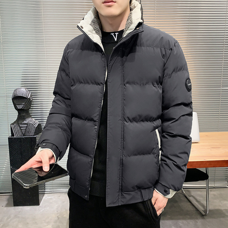 WILE TU 남자 겨울 새 스포츠 루즈 코튼 패딩 코트 한국식 캐주얼 따뜻한 칼라 남성용 윈터웨어