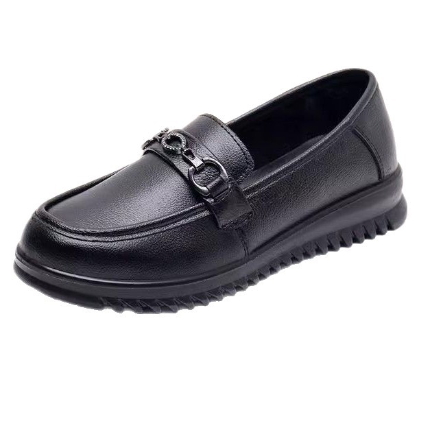 2026 primavera y verano nuevos zapatos de madre suaves, zapatos planos antideslizantes, zapatos de cuero cómodos de moda, zapatos de Lefour
