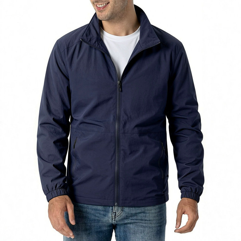 Meikeduo European and American Men's Lightweight Casual Waterproof Jacket Stand Collar Windbreaker Golf Coat Baseball Jacket Ozon Factory Meikeduo European and American Men's Lightweight Casual Waterproof Jacket Stand Collar Windbreaker Golf Coat Baseball Jacket Ozon Factory