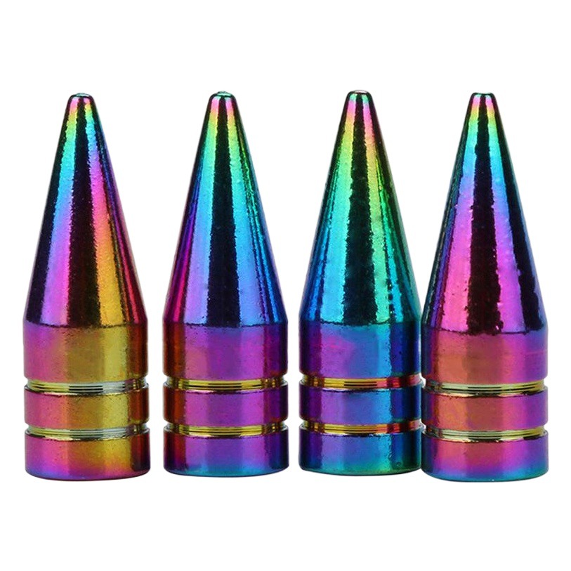 Cross-border colorful car motorcycle beautiful mouth magic color aluminum alloy valve cap American valve cover tire valve cap