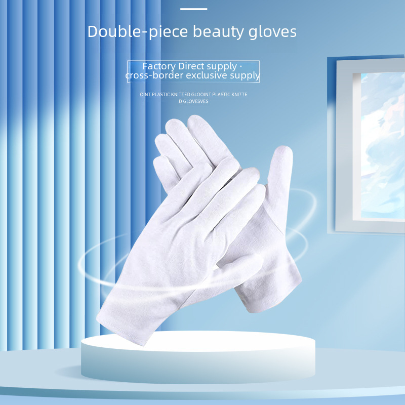 guanti bianchi in cotone transfrontalieri etichetta doppia protezione del lavoro compiti testo gioco guanti commercio estero guanti all'ingrosso_voghion.com