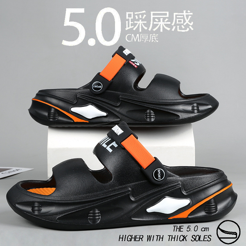 Sandalinas de playa para hombres de verano pareja de suela suave antideslizante para conducir dos usos deportivos pisar mierda sensación sandalinas casuales