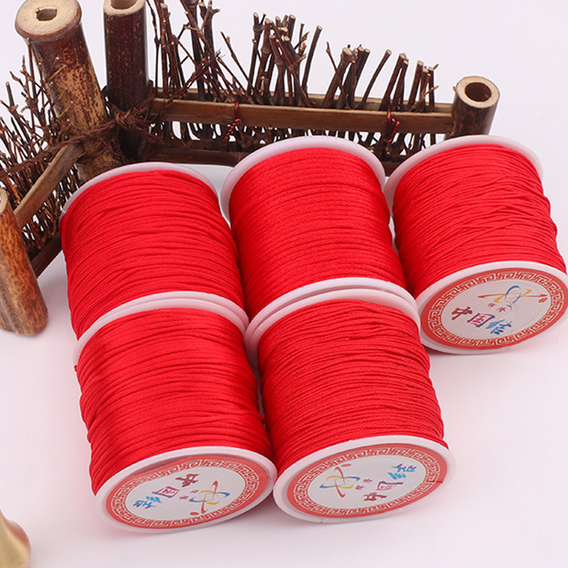 Manufacturer Wholesale Chinese Valentine's Day Red Thread Red Rope Chinese Knot Wire Rope DIY Hand-Woven Hand Rope Bracelet Thread Manufacturer Wholesale Chinese Valentine's Day Red Thread Red Rope Chinese Knot Wire Rope DIY Hand-Woven Hand Rope Bracelet Thread