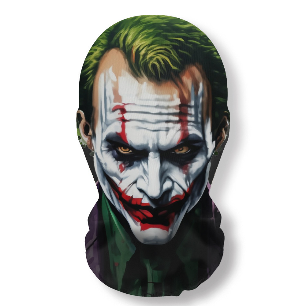 Máscara 3D de payaso para la cara completa, accesorios de terror para Halloween, máscara de broma para fiestas y bailes, protección UV