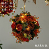 Cross -border creative new product simulation hydania peony flower ball wedding interior shopping mall ceiling decorative fake flower silk flower ball