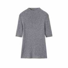 2025秋冬羊绒打底衫中袖羊毛针织半高领套头衫女显瘦内搭毛衣女衫