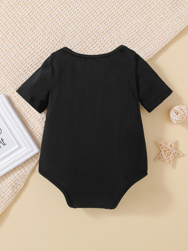 Summer New Kids' Letter Print Casual Tri-Top Bodysuit