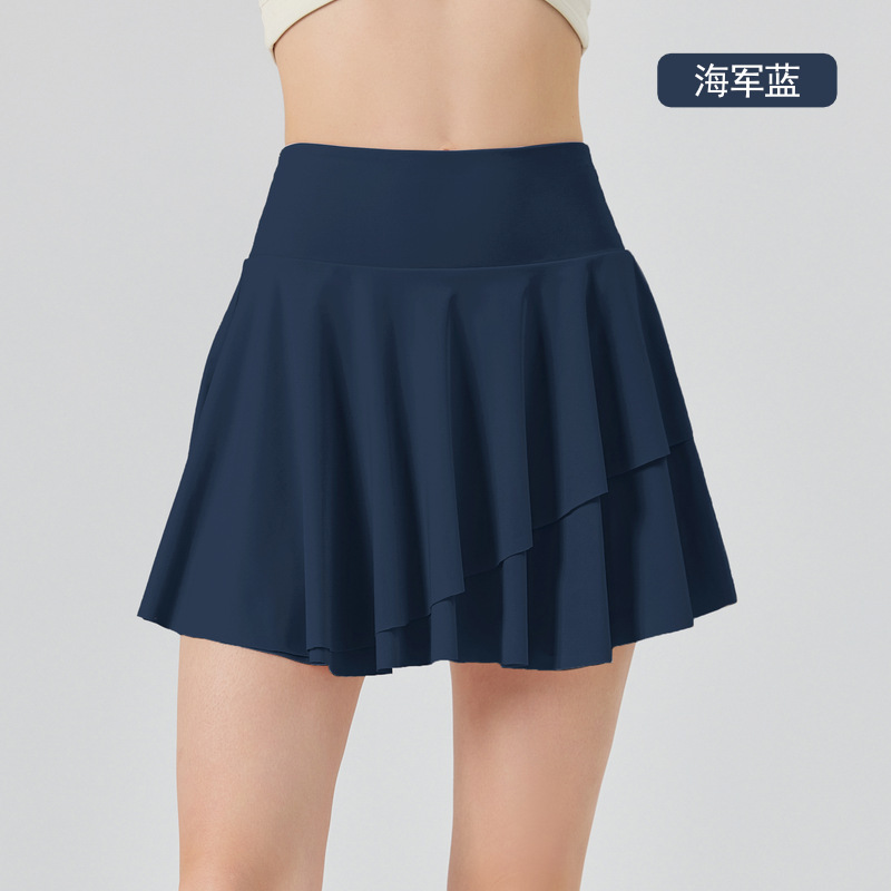 Falda de golf deportiva transfronteriza para mujer, falda deportiva de secado rápido, falda corta plisada de tenis de cintura alta, ropa de yoga