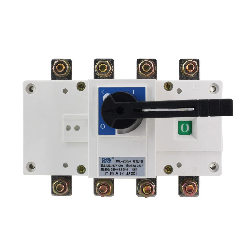 Прямые поставки с завода HGL-250A/4P, изоляционный переключатель управления шкафом, ножевой переключатель с отрицательной изоляцией