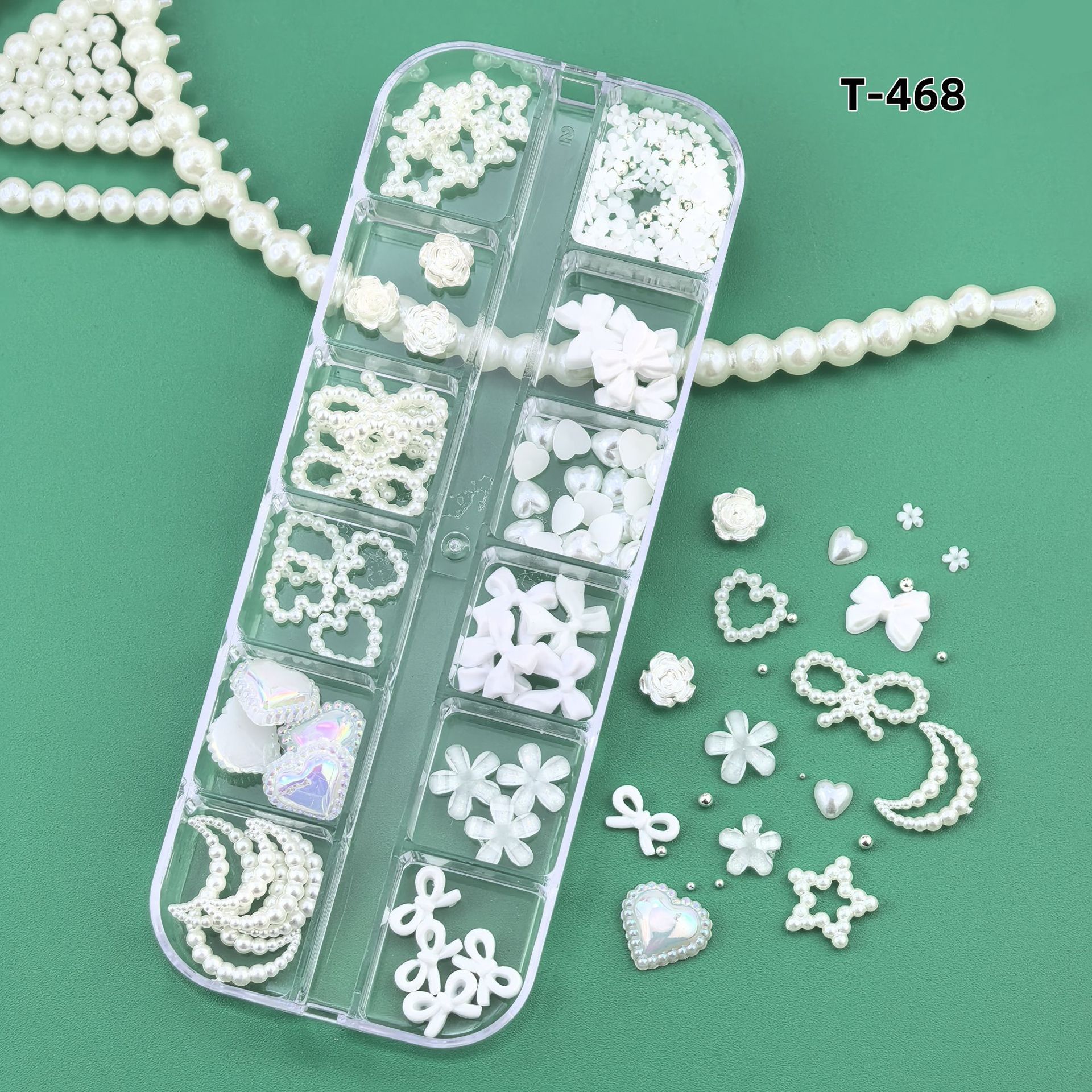 Xiaohongshu Hot-Selling Bow Flower Face Stickers Diamond Eye Makeup Stickers Nail Art Jewelry Diamond Jewelry DIY Pearl Butterfly Decoration