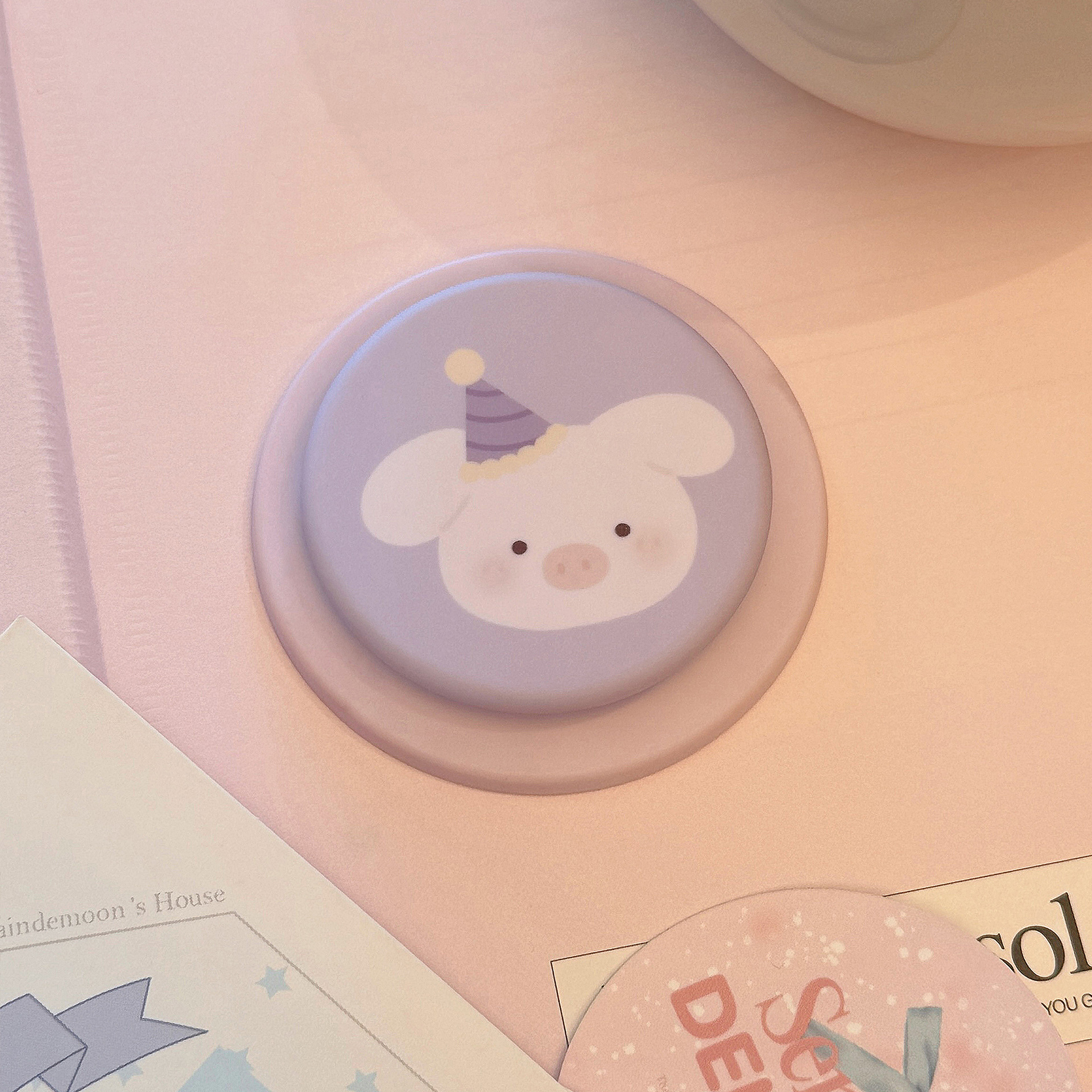 Dibujos animados de nicho para Magsafe soporte magnético película pequeño animal soporte de airbag de teléfono móvil retráctil portátil