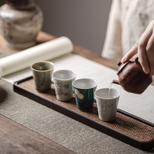 束刻个人专用茶杯越窑青瓷仿古品茗杯闻香杯功夫茶具小茶碗主人杯