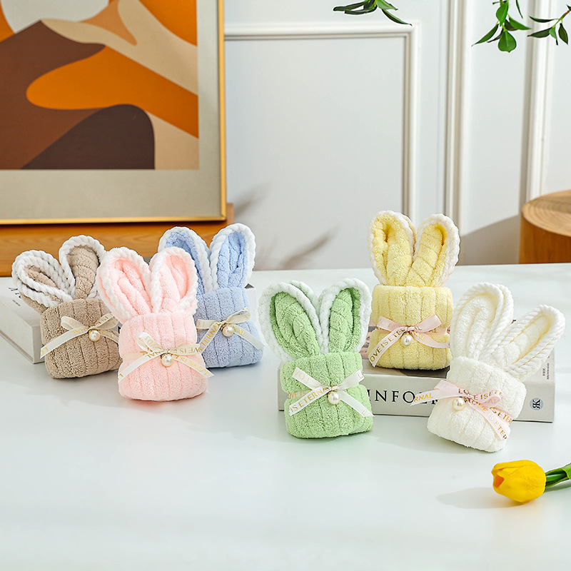 Souvenir Bunny Towel, Cute Design, Birthday Gift, Wedding Return Gift, Creative Small Gift for Women's Day