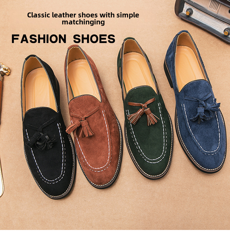 Mocassini da uomo in tinta unita con superficie brillante, stile coreano, scarpe casual da ufficio in pelle di grandi dimensioni per uomo_voghion.com
