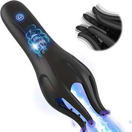 跨境六爪飞机杯男舌舔自慰器10频震动龟头阴茎训练器成人情趣用品