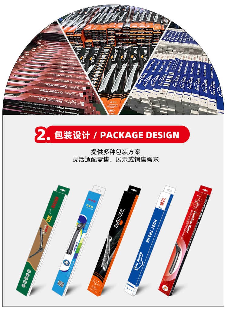 Directly Supplied from the Manufacturer, Automotive New Energy Electric Vehicle Wipers, Specialized Multifunctional Wiper Blades, Teflon-Coated Rubber Strips