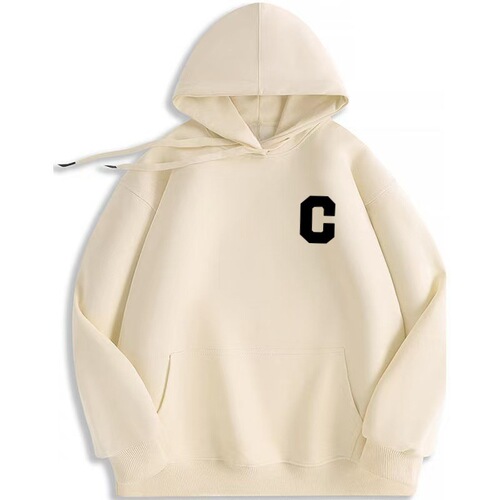 Couple men and women's same hooded hooded round neck loose pullover Korean heavy 320G hoodie top outer men's wear