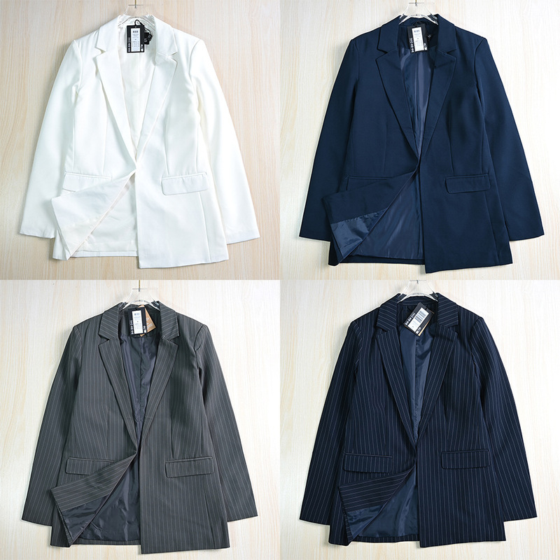 Siqi Women's 257/28 Commuting Style Stretch Buttonless Loose Casual Professional Suit