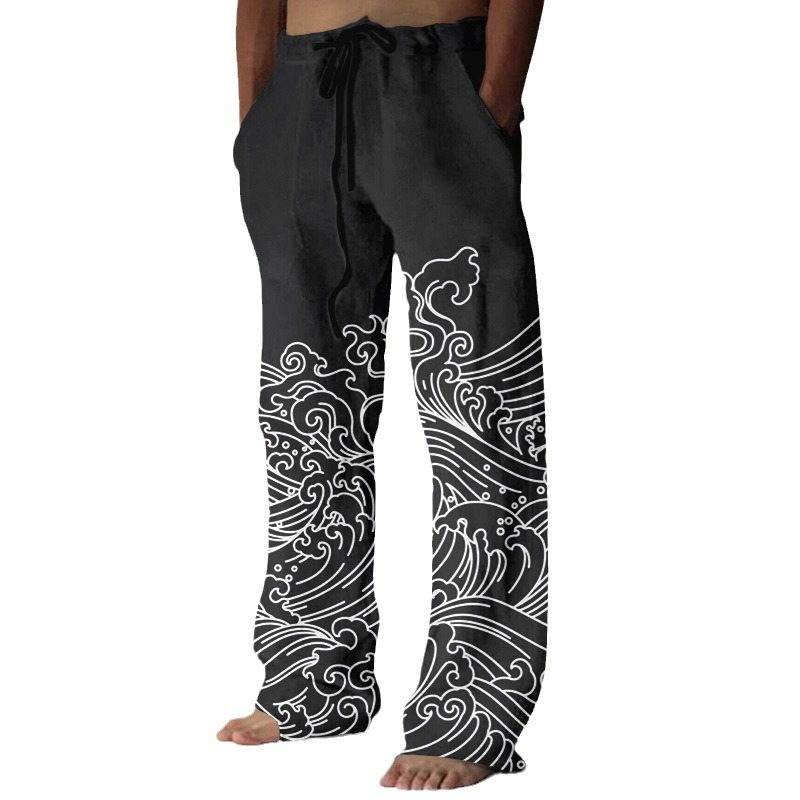 Amazon comercio exterior cuatro caras hombres vacaciones ocio octopus piernas largas rectas pantalones de impresión 3D