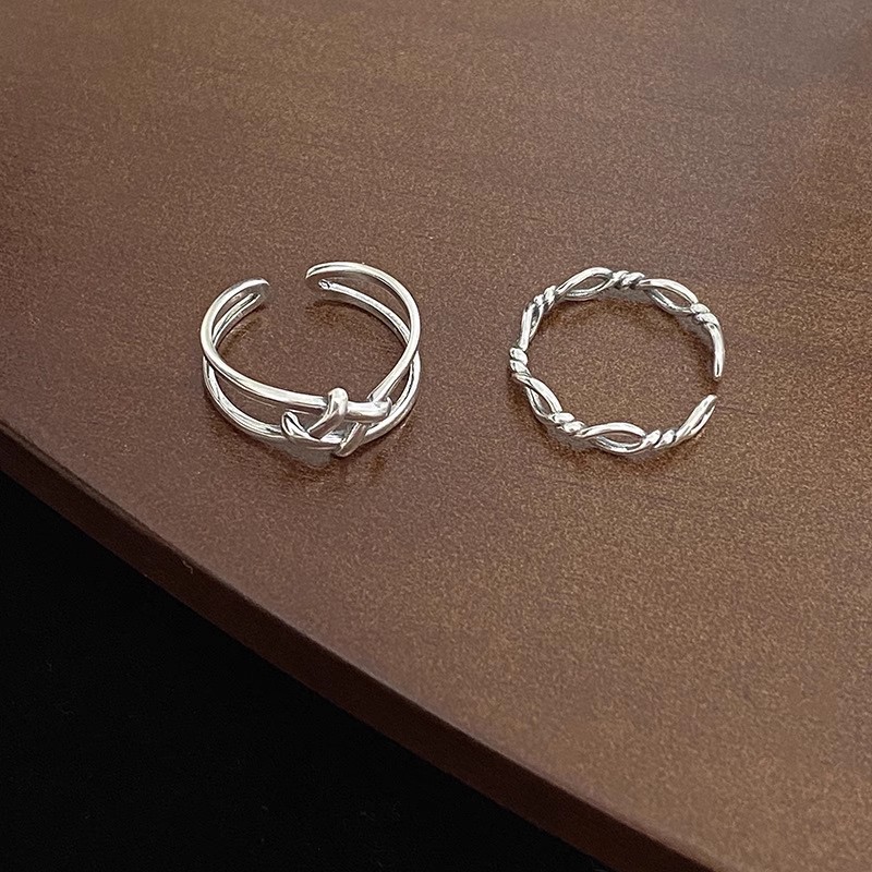 Stackable Minimalist Ring Set With Cubic Zirconia For Women_voghion.com