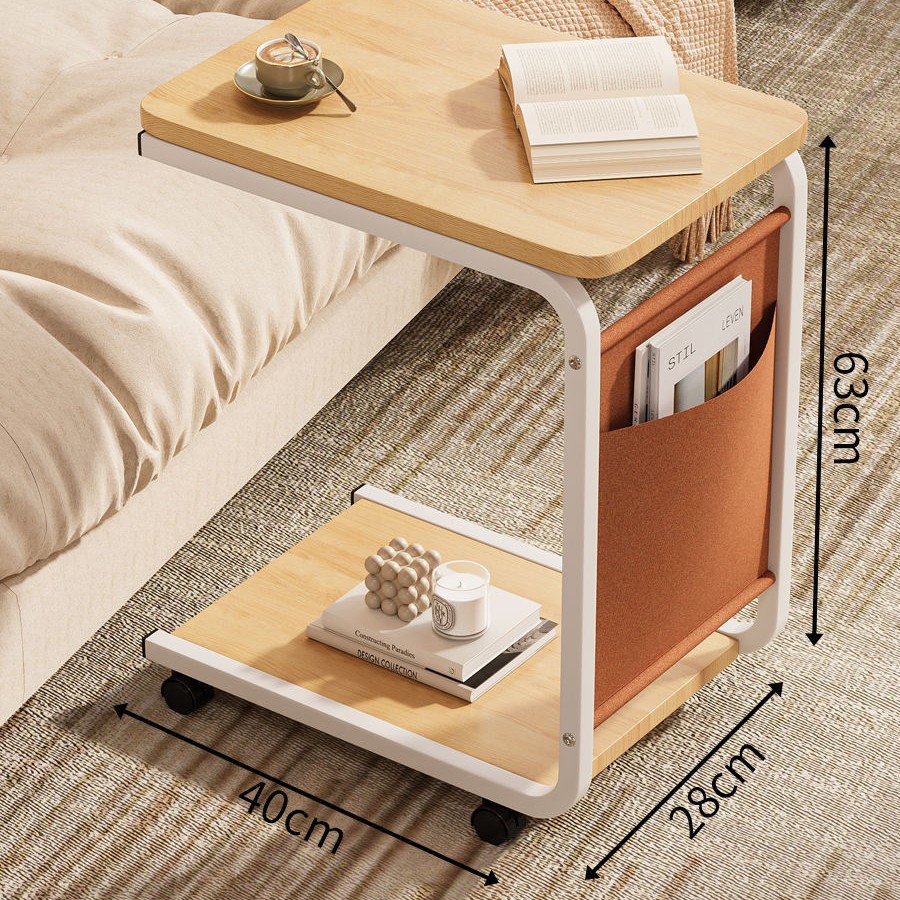 [핫셀링 모델] 통나무 흰색 프레임 - 두꺼운 탄소강 - 회전 바퀴 (부직포 가방 포함) 40*28*63cm