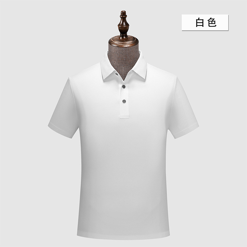 Brocado a cuadros amoníaco sin costuras 5A antibacteriano color sólido cuello de segundo nivel camisa de polo logotipo impreso personalizado ropa de trabajo de secado rápido overoles