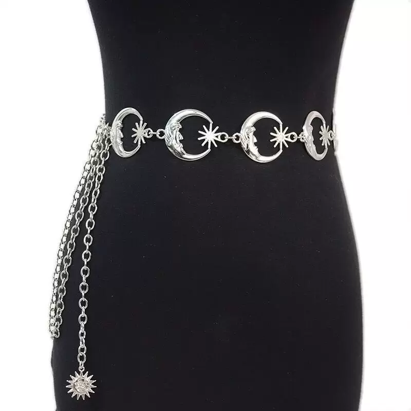 Metal chain solar-powered, decorations, brand dress, trend universal accessory, simple and elegant design