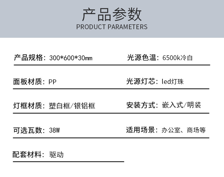3060面板灯产品参数